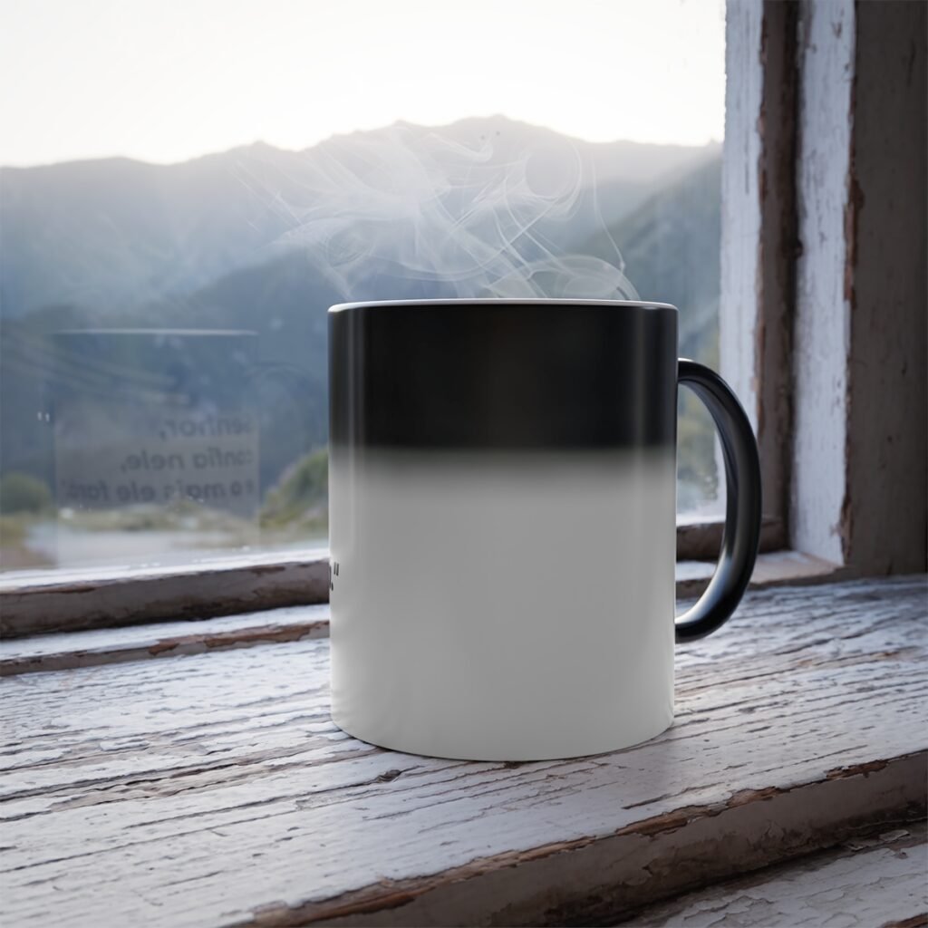 Caneca que muda de cor.